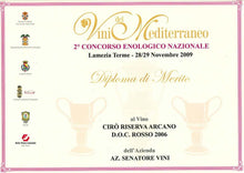 Carica l'immagine nel visualizzatore di Gallery, Arcano BIO Cirò Rosso Superiore Riserva D.O.P. - Senatore Vini 2014 - Sapuri Calabrisi